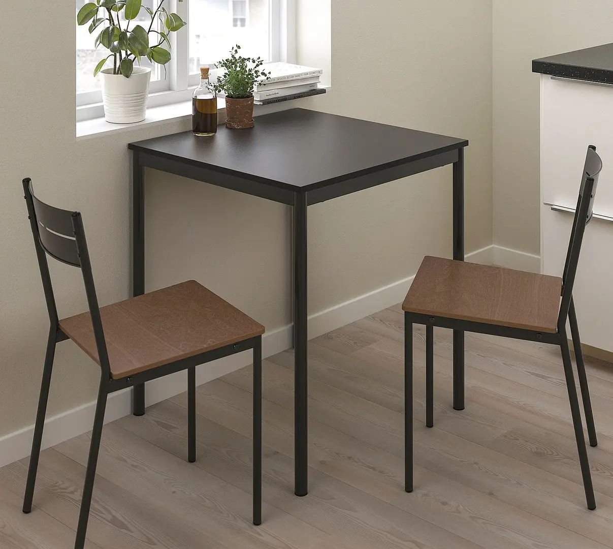 Set masa scaune Ikea Sandsberg 67x67cm 1+2 (Negru)