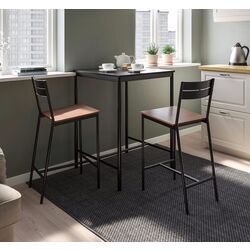 Set masa scaune Ikea Sandsberg 67x67cm 1+2 (Negru) Thumb