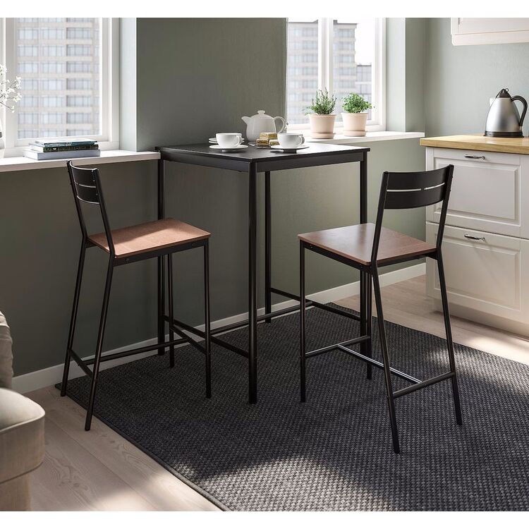 Set masa scaune Ikea Sandsberg 67x67cm 1+2 (Negru)