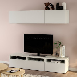 Living Ikea Besta/Lappviken inchidere lina 180x42x185 (Alb)