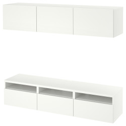 Living Ikea Besta/Lappviken inchidere lina 180x42x185 (Alb) Thumb