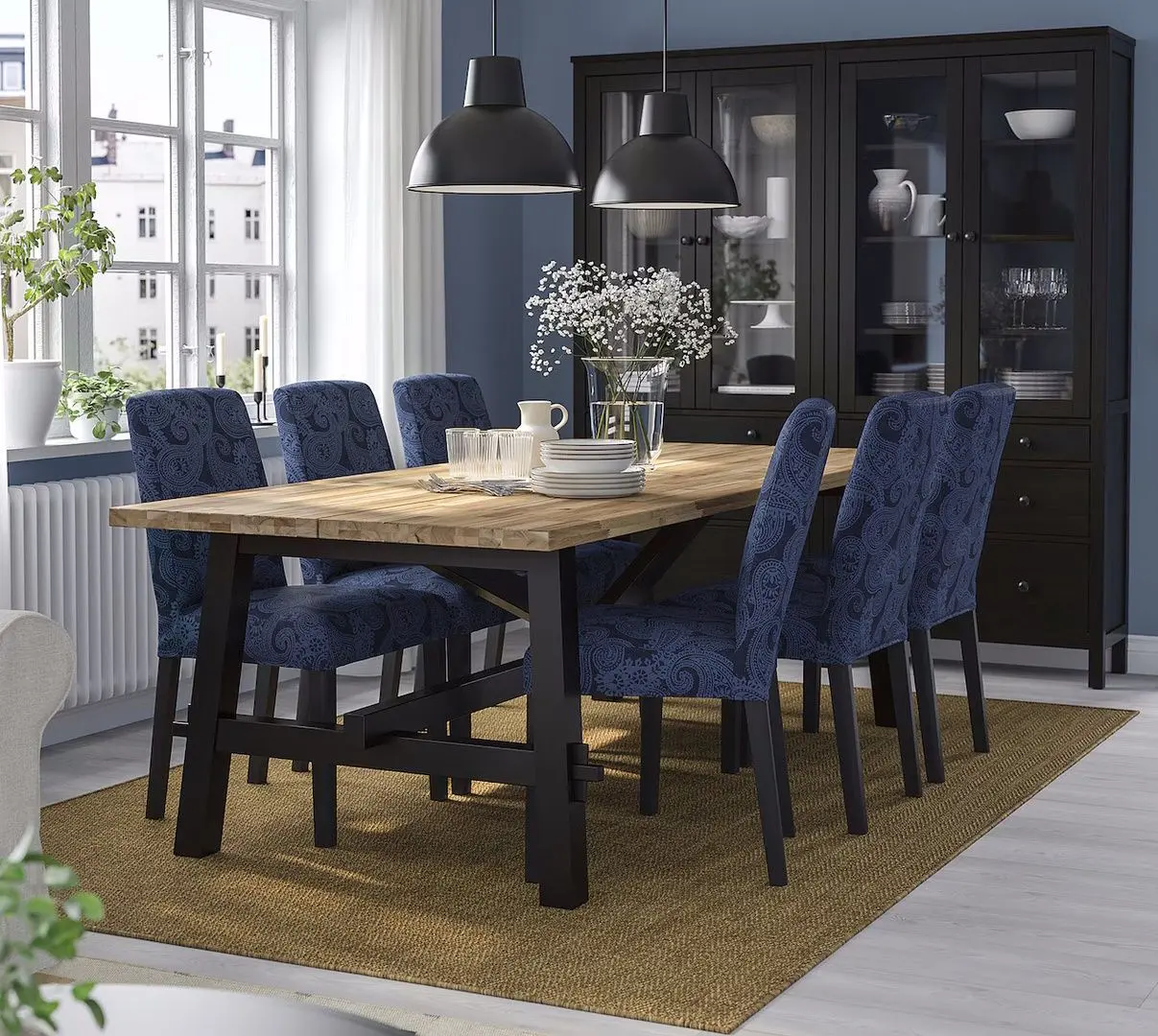 Masa Ikea Skogsta 235x100cm (Acacia/Negru)