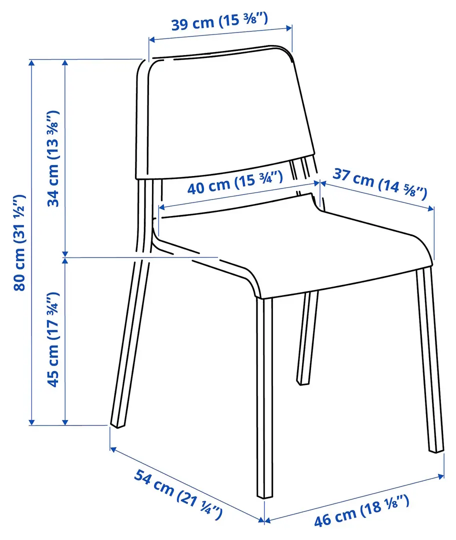 Scaun Ikea Teodores (Alb)