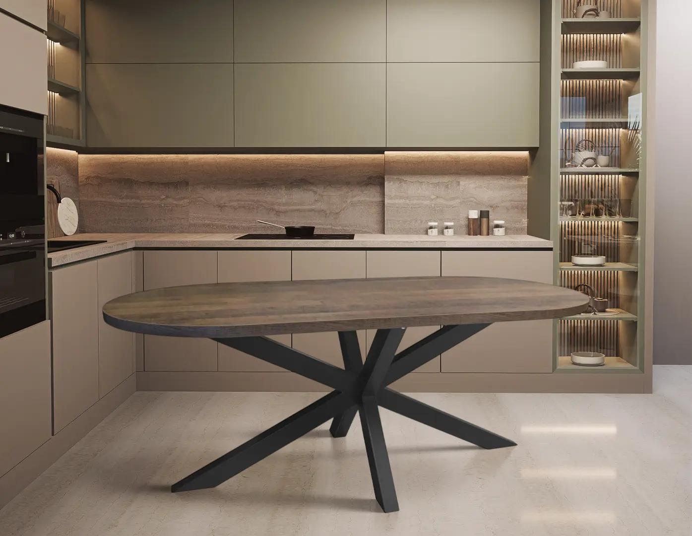 Стол DP Omega 150x70 (Brown/Black)