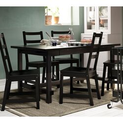 Set masa scaune Ikea Nordviken 152/223x95cm 1+4 (Negru)