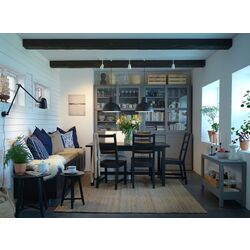 Обеденный набор Ikea Nordviken 152/223x95см 1+4 (Черный) Thumb