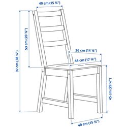 Обеденный набор Ikea Nordviken 152/223x95см 1+4 (Черный) Thumb