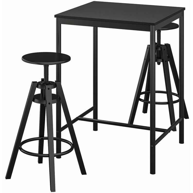 Set de sufragerie Ikea Sandsberg/Dalfred 2 scaune 67x67cm (Negru)