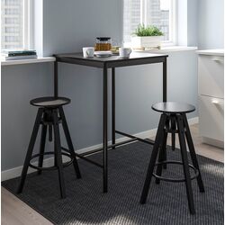 Обеденный набор Ikea Sandsberg/Dalfred 2 барных стула 67x67см (Черный)