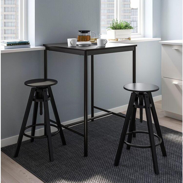 Set de sufragerie Ikea Sandsberg/Dalfred 2 scaune 67x67cm (Negru)