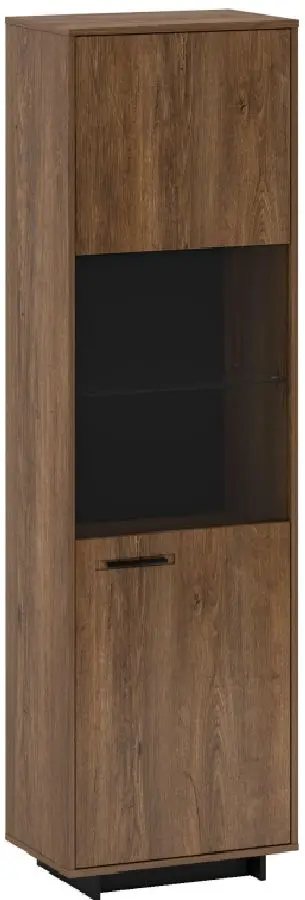Витрина Tempo Kondela Delis A2 Right (Oak Bolzano/Black) - 4