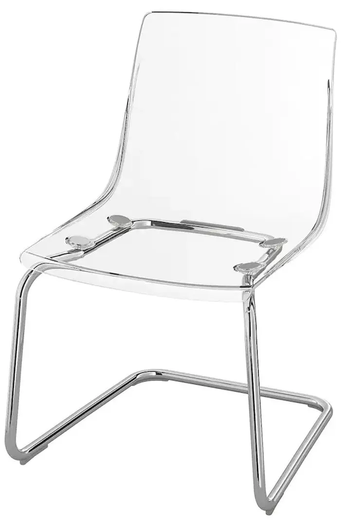 Scaun Ikea Tobias (Transparent/Cromat)