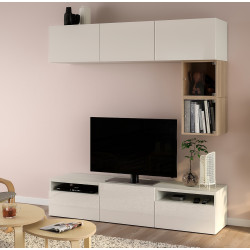 Living Ikea Besta/Eket/Selsviken inchidere lina 180x42x166 (Alb/Lucios) Thumb