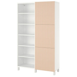 Комбинированный шкаф Ikea Besta/Bjorkoviken 120x42x202 (Белый/Береза) Thumb
