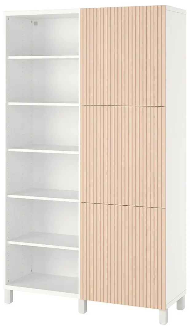 Комбинированный шкаф Ikea Besta/Bjorkoviken 120x42x202 (Белый/Береза) - 2