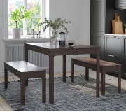 Set de sufragerie Ikea Ekedalen 120/180cm 1+2 (Maro inchis)