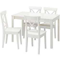 Set de sufragerie Ikea Ekedalen/Ingolf 80/120cm 1+4 (Alb) Thumb