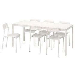 Set masa scaune Ikea Vangsta/Adde 120/180cm 1+6 (Alb) Thumb