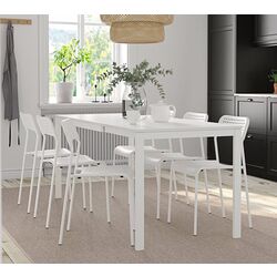 Set masa scaune Ikea Vangsta/Adde 120/180cm 1+6 (Alb) Thumb