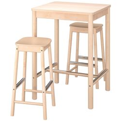Обеденный набор Ikea Ronninge 2 барных стула (Береза) Thumb