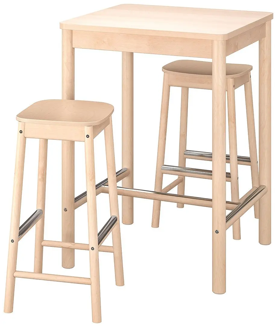 Обеденный набор Ikea Ronninge 2 барных стула (Береза)