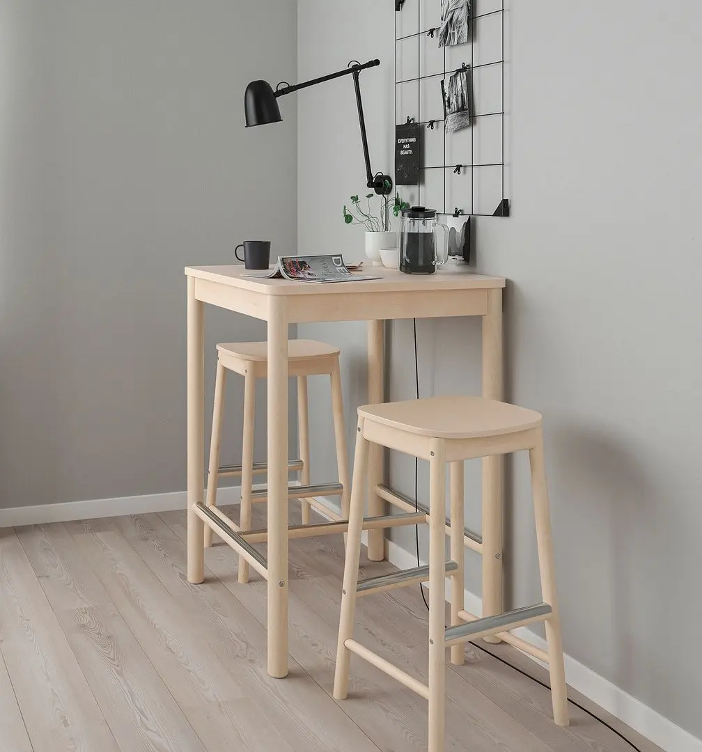 Обеденный набор Ikea Ronninge 2 барных стула (Береза)