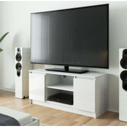 Tumba pentru TV Akord K120 2D1P (White/White Gloss)