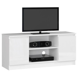 Tumba pentru TV Akord K120 2D1P (White/White Gloss) Thumb
