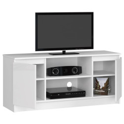 Tumba pentru TV Akord K120 2D1P (White/White Gloss) Thumb