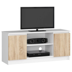 Tumba pentru TV Akord K120 2D1P (White/Sonoma Oak) Thumb