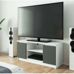 Tumba pentru TV Akord K120 2D1P (White/Graphite Gray)