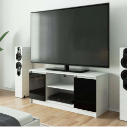 Tumba pentru TV Akord K120 2D1P (White/Black Gloss) Thumb