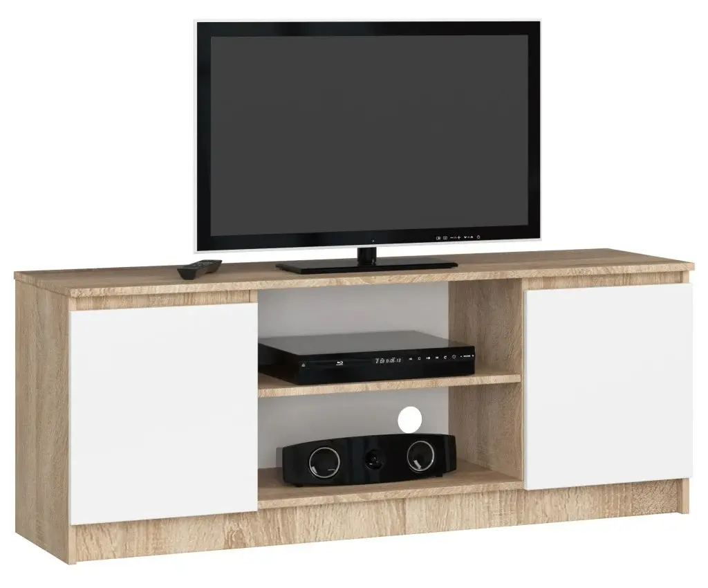 Тумба РТВ Akord K140 2D1P (Sonoma Oak/White)