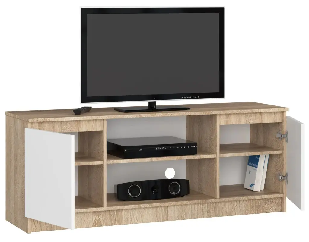 Тумба РТВ Akord K140 2D1P (Sonoma Oak/White)