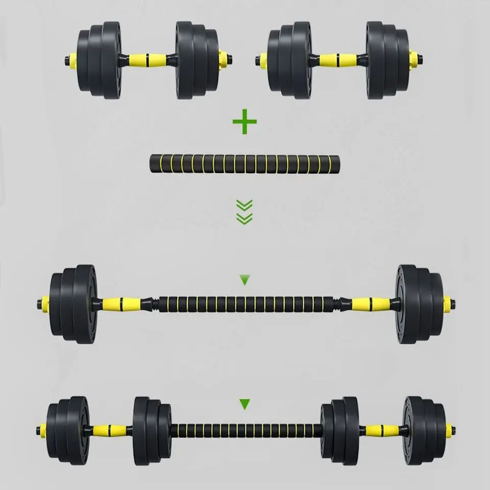 Гантели-штанга 2в1 FitTronic FG30 30kg (Black/Yellow)