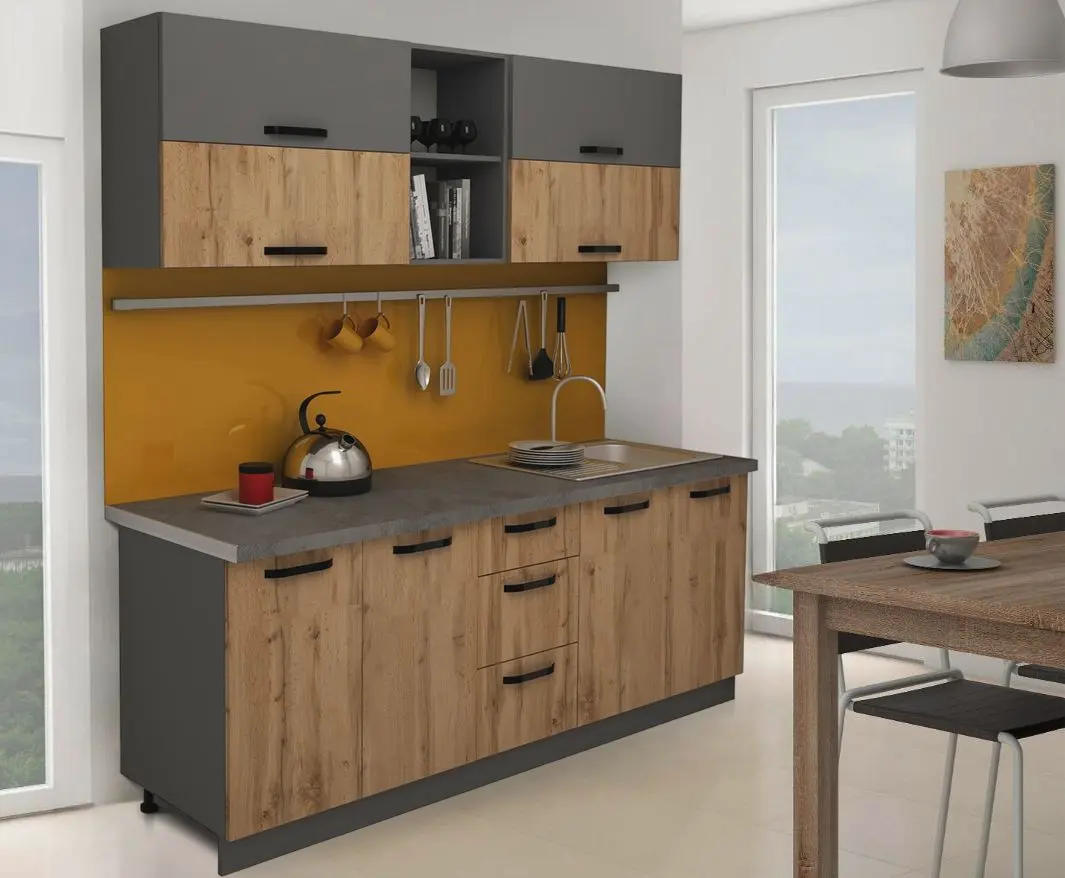 Bucatarie Haaus Arizona 2.0m (Wotan Oak/Anthracite)