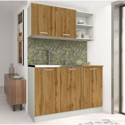 Bucatarie Haaus Ara 1.2m (White/Wotan Oak) Thumb