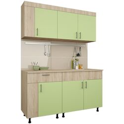 Кухня Haaus Reno 1.5м (Sonoma Oak/Green) Thumb