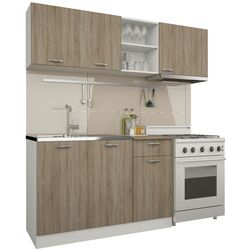 Bucatarie Haaus Kara 1.8m (White/Dark Sonoma Oak) Thumb