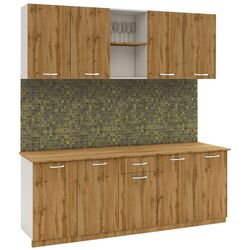 Bucatarie Haaus Nisa 2.0m (White/Wotan Oak) Thumb
