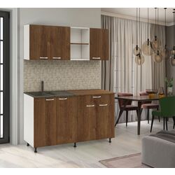 Bucatarie Haaus Roma 1.6m (White/Bronze Oak) Thumb