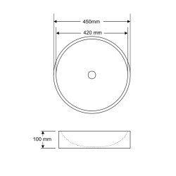 Умывальник Montebella 455х455 со смесителем Alpaka Thumb