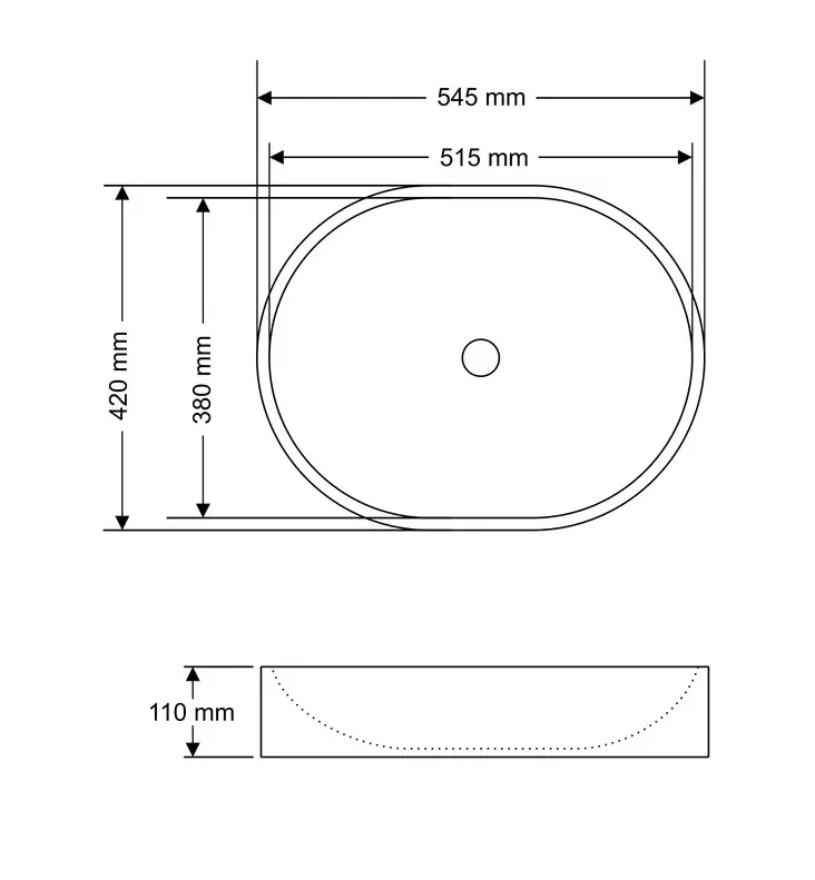 Умывальник Montebella 550х425 cu baterie Jaguar