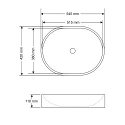 Умывальник Montebella 550х425 со смесителем Koala Thumb