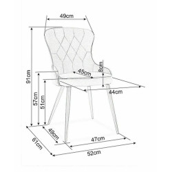 Стул Signal Lotus Velvet (Black/Gray) Thumb