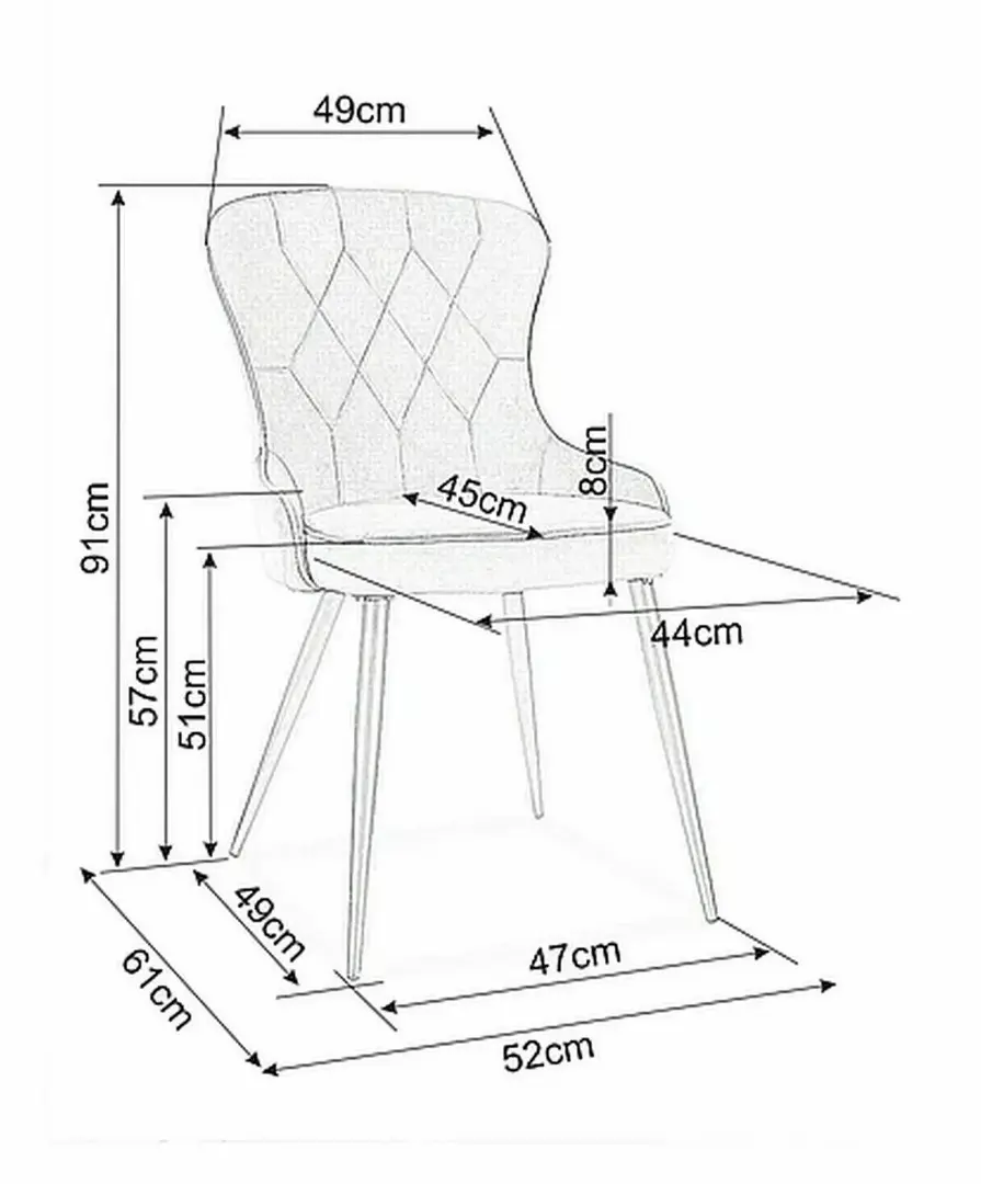 Стул Signal Lotus Velvet (Black/Gray)