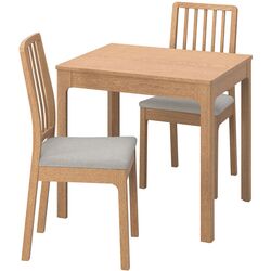 Set masa scaune Ikea Ekedalen/Orrsta 80/120cm 1+2 (Aspect stejar/Gri) Thumb