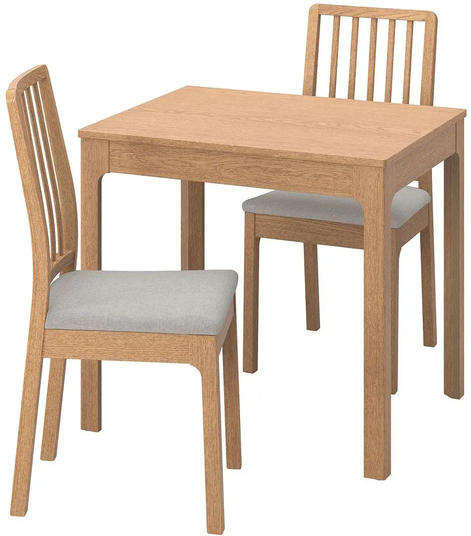 Set masa scaune Ikea Ekedalen/Orrsta 80/120cm 1+2 (Aspect stejar/Gri) - 2
