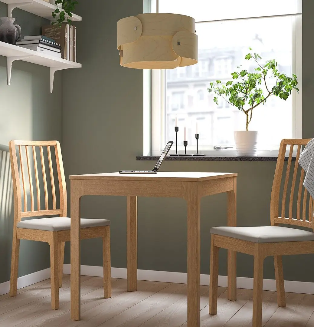 Set masa scaune Ikea Ekedalen/Orrsta 80/120cm 1+2 (Aspect stejar/Gri)