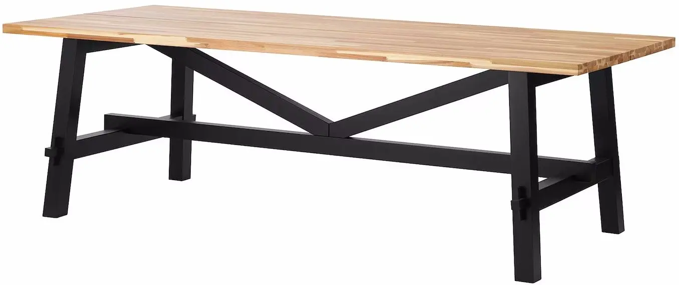 Обеденный набор Ikea Skogsta/Nordviken 235x100см 1+6 (Акация/Черный)